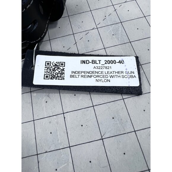 Independence Leather Gun Belt Scuba Nylon Black Leather “We the People”  Sz. 40 - Picture 6 of 7